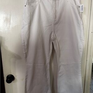 Old Navy Women's Off-White Wide Leg Jeans